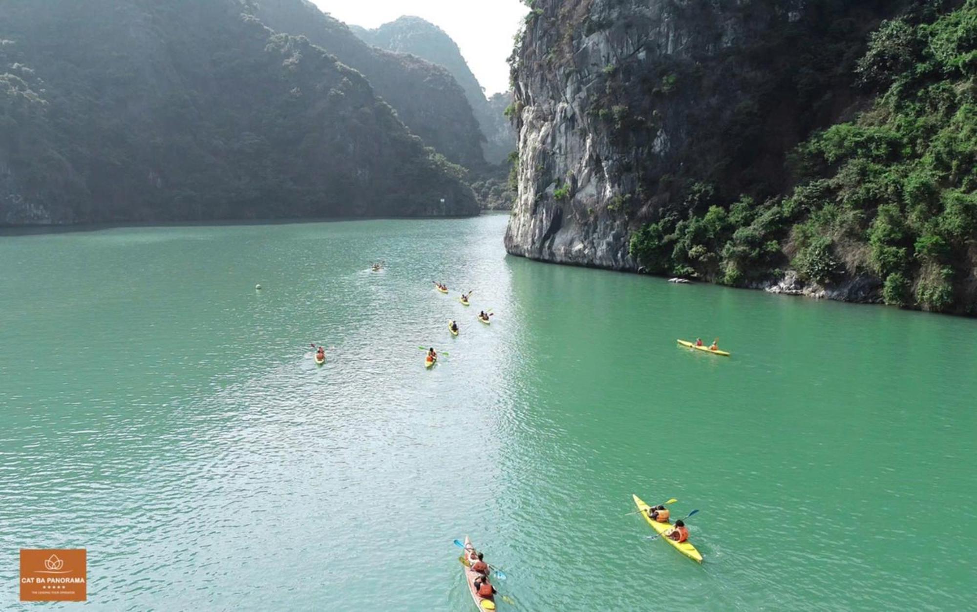 Green Mountain Cat Ba Hotel Dong Khe Sau ภายนอก รูปภาพ